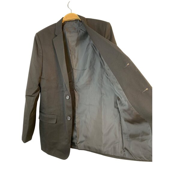 Calvin Klein Youth Boys Black Two-Button Suit Jacket Size 18R Polyester Blend - Picture 5 of 9